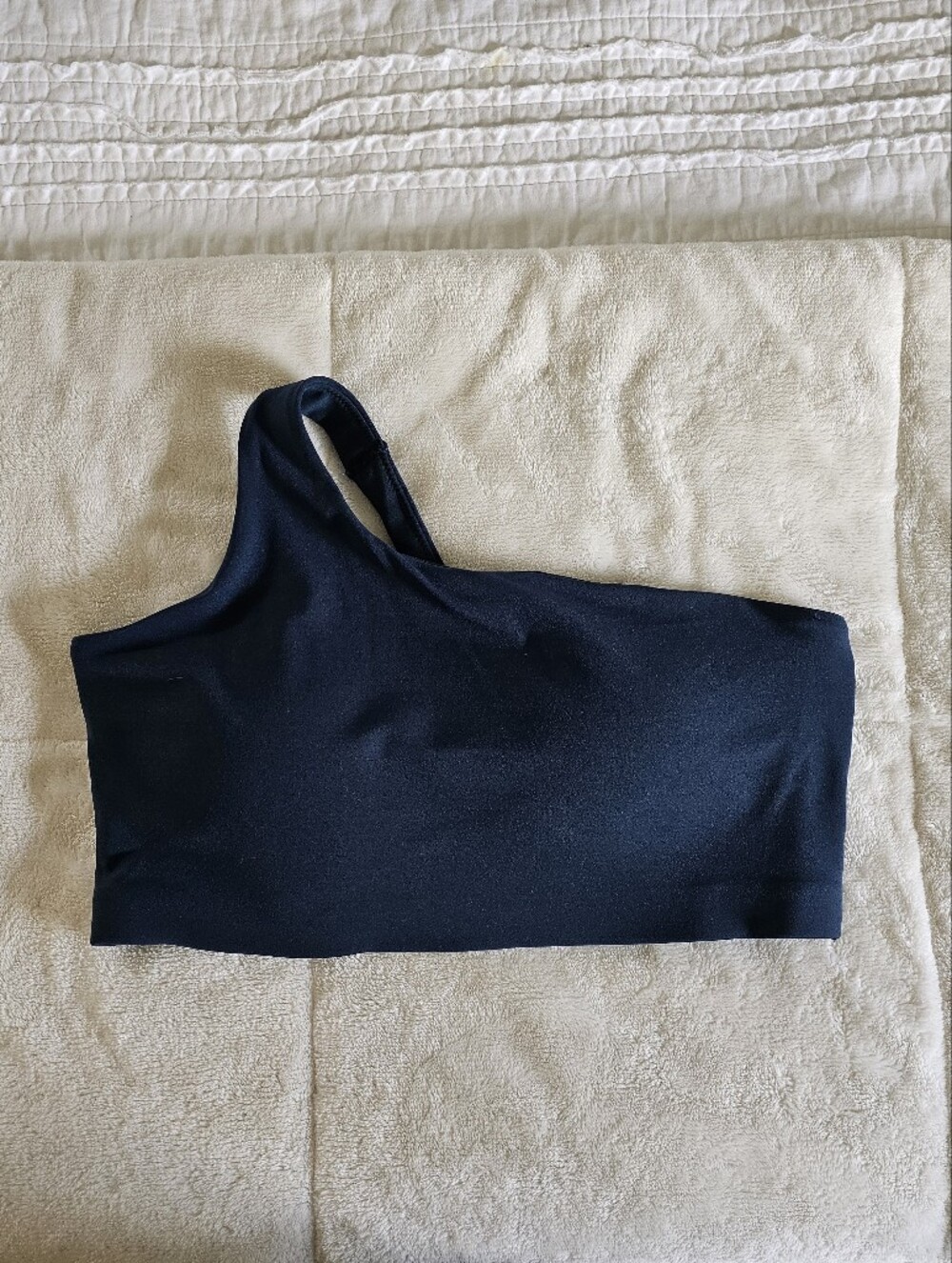 Nike Zenvy Dri-Fit One Shoulder Navy Blue Sports Bra Size XL